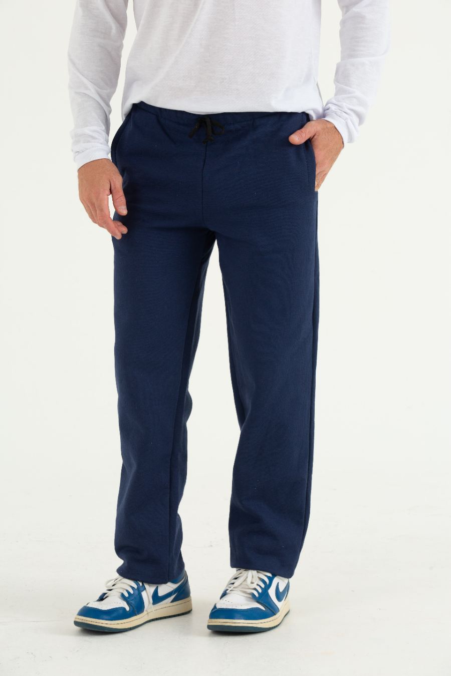 Calça Moletom Bainha Azul Marinho
