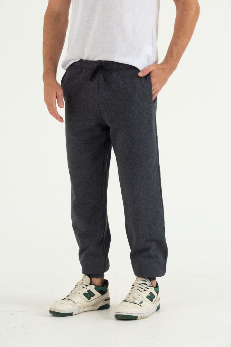 Calça Moletom com Punho Grafite